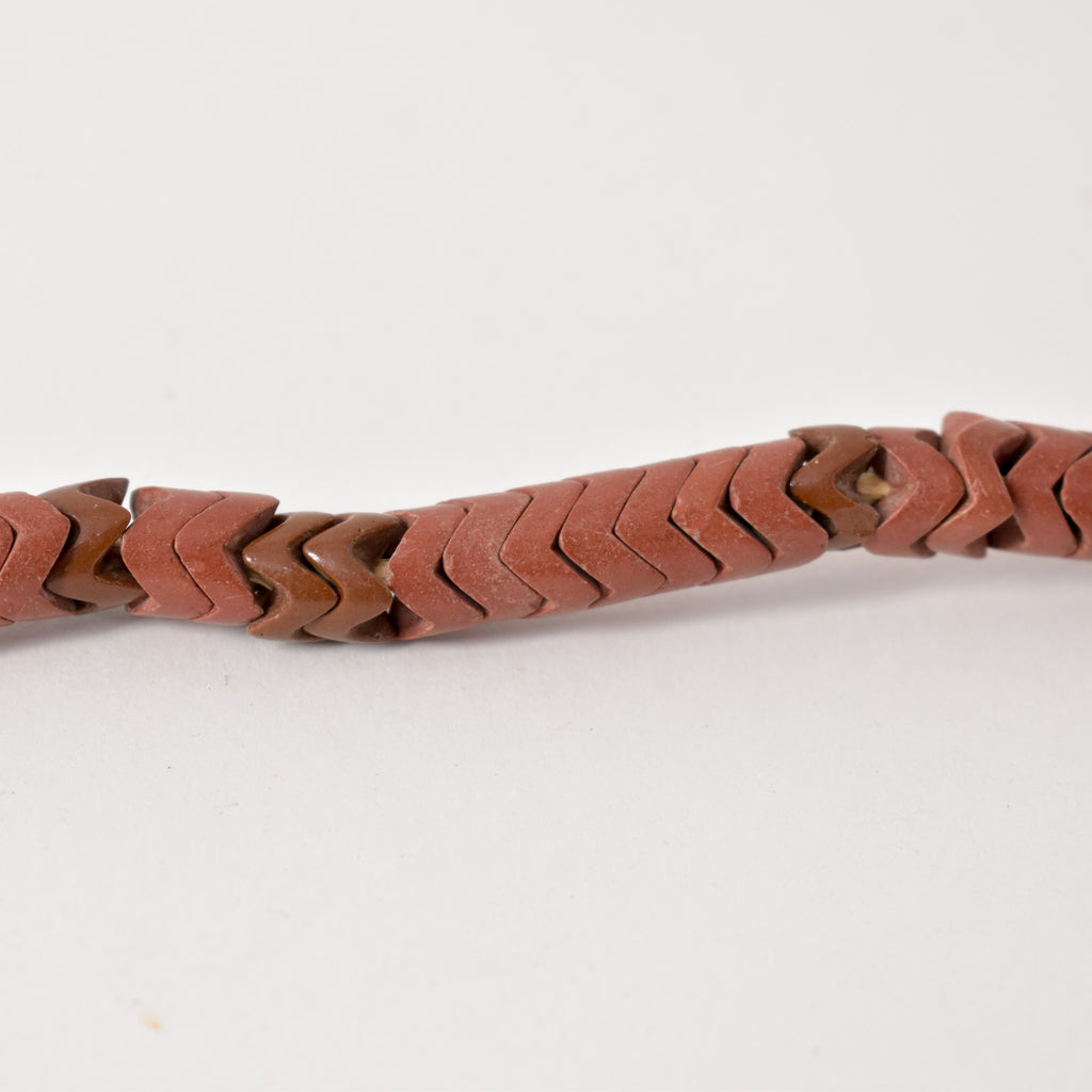 Burgundy Interlocking Snake Beads Bohemian