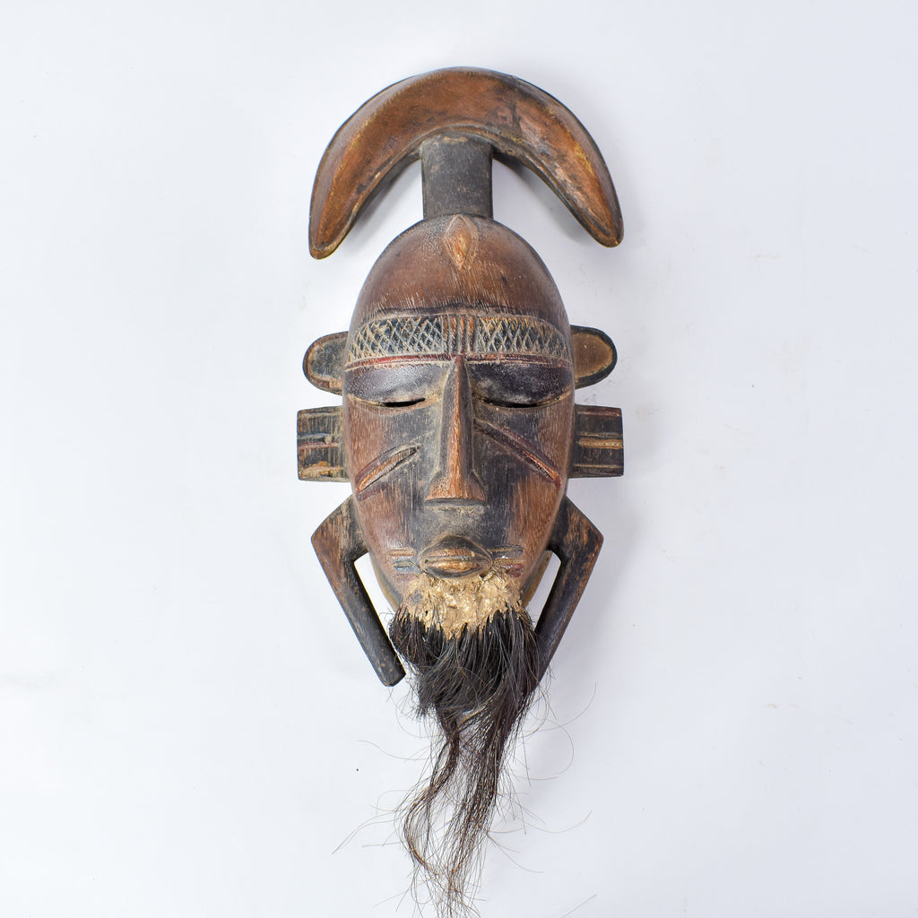 Djimini Ligbi Do Society Mask on Custom Stand Côte d'Ivoire