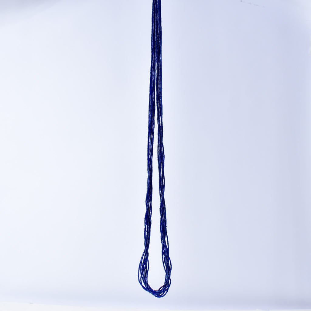 Baule Tamba Blue Seed Bead Necklace