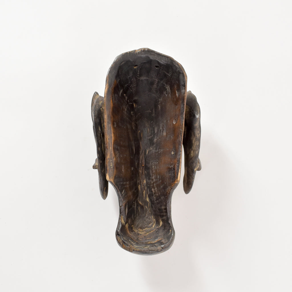 Baule Wooden Ram Mask Gbagba Cote d'Ivoire