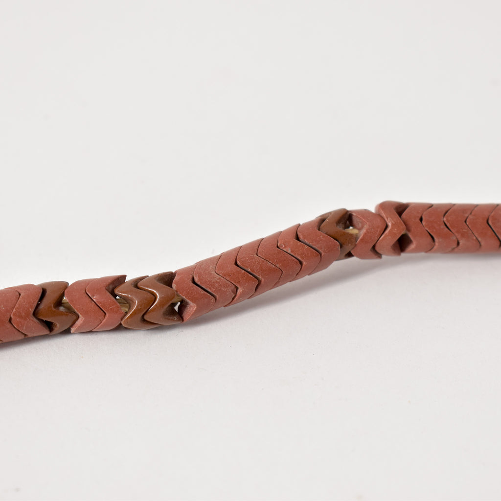 Burgundy Interlocking Snake Beads Bohemian