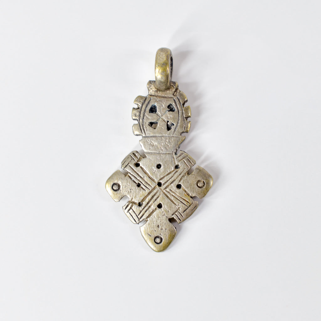 Silver Coptic Cross Pendant Ethiopia