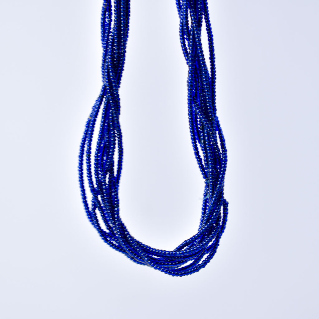 Baule Tamba Blue Seed Bead Necklace