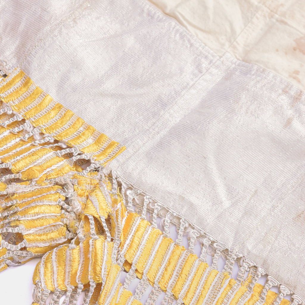 Hausa Boubou Outfit with Men's Top, Bottom and Hat Beige Nigeria