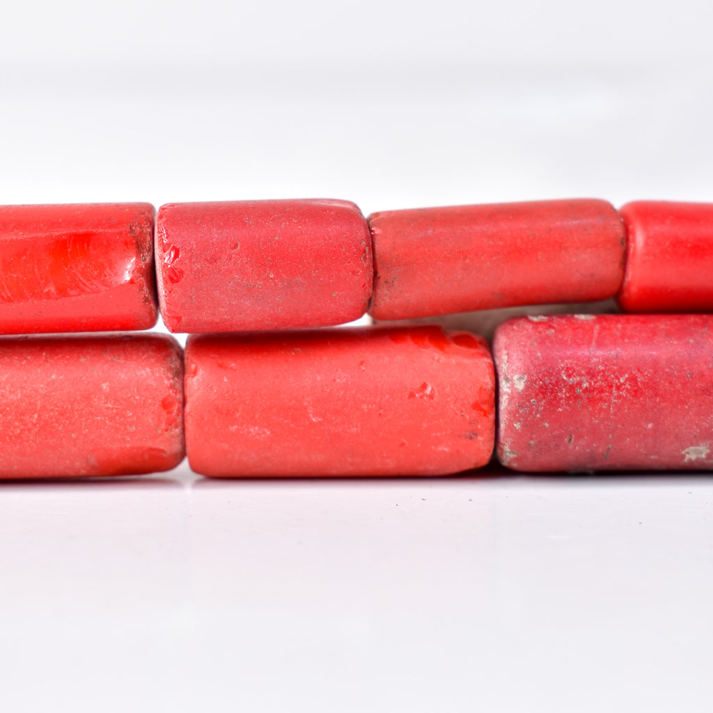 Old Bohemian Glass Red Trade Beads