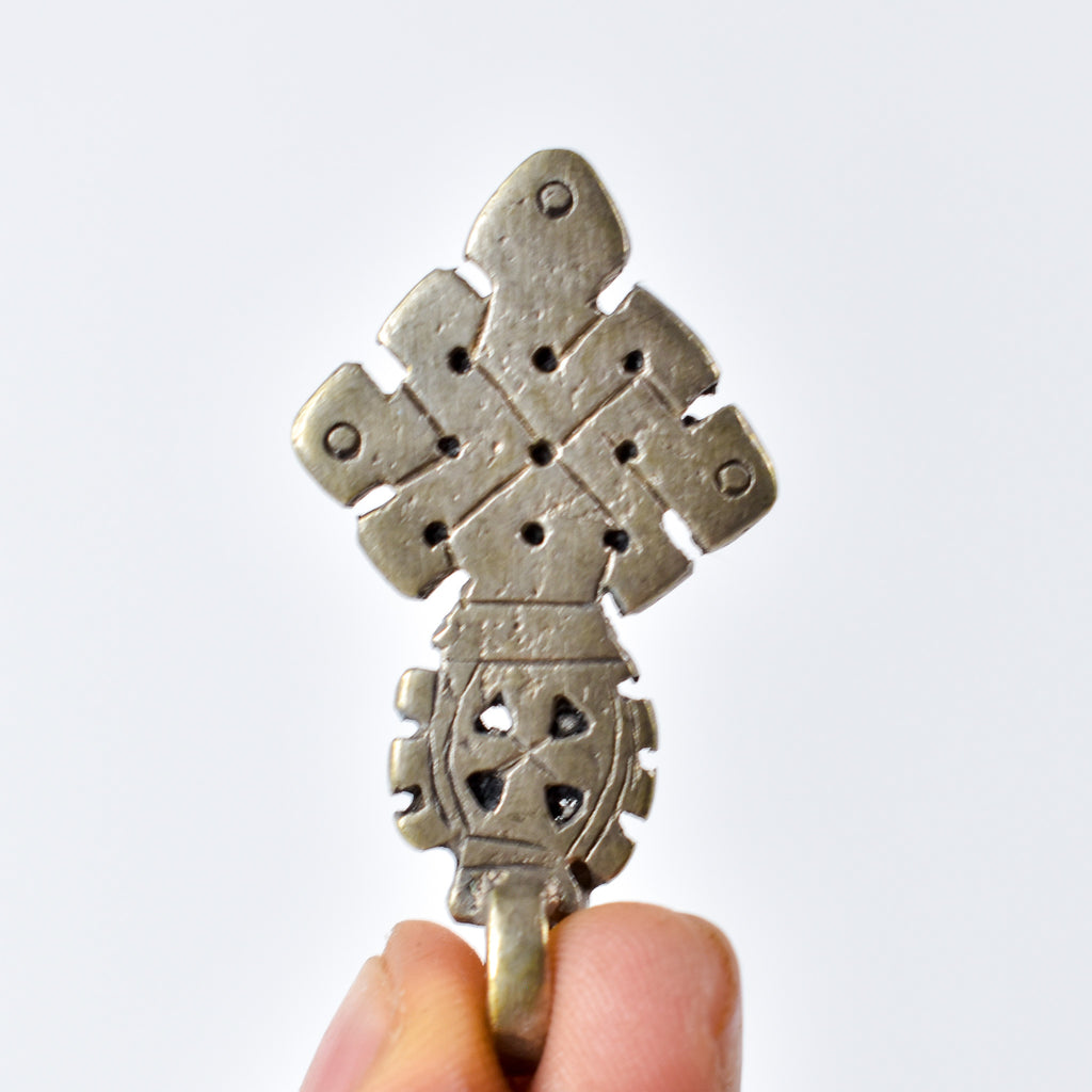 Silver Coptic Cross Pendant Ethiopia