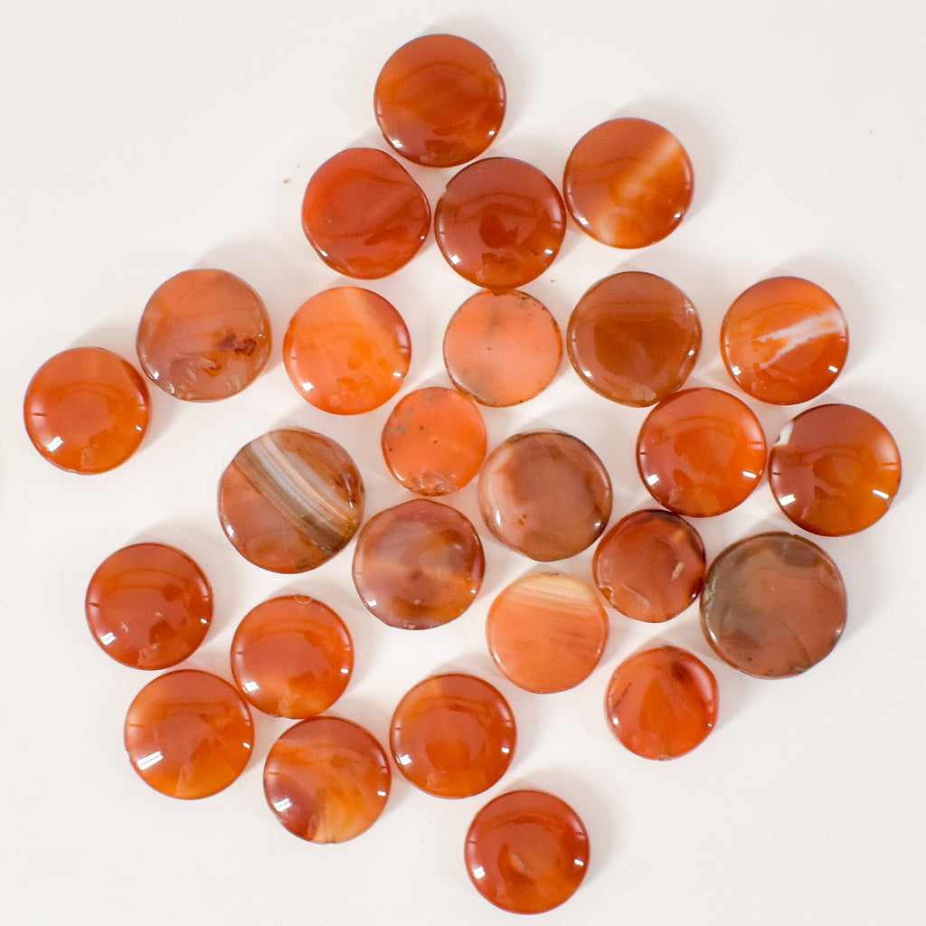 27 Carnelian Stone Beads Ruth Flynn Collection