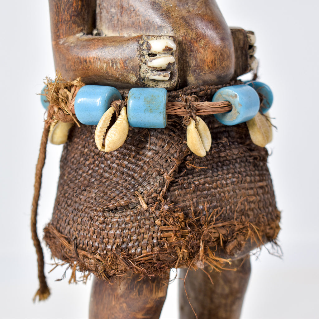 Songye Double Head Nkishi Power Fetish Figure on Custom Base Congo