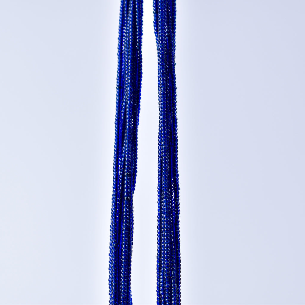 Baule Tamba Blue Seed Bead Necklace