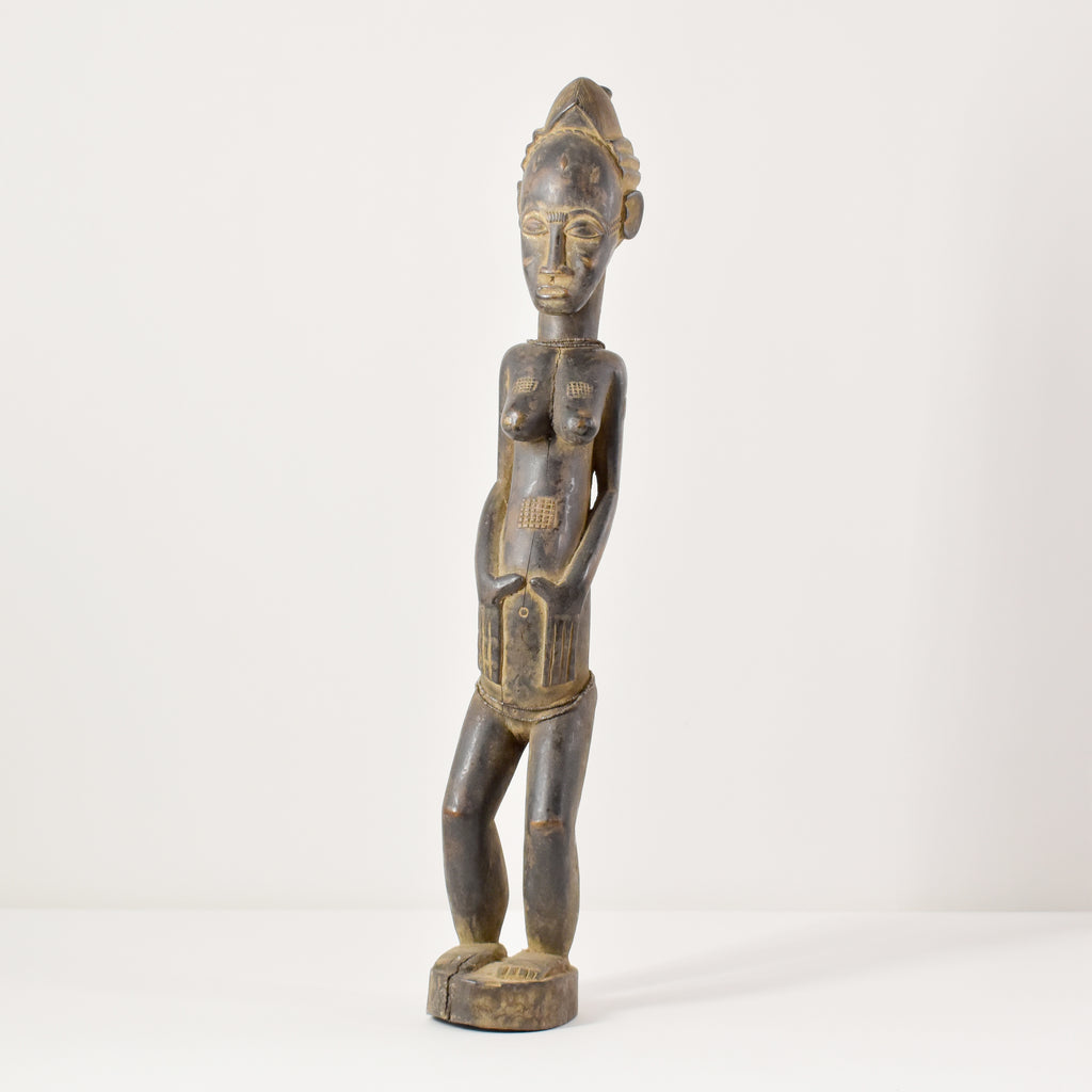 Baule Standing Female Figure Côte d'Ivoire