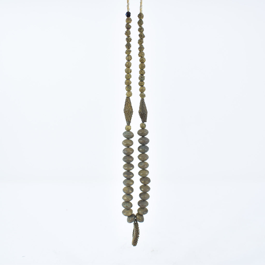 Yoruba Gilded Brass Raised Dot Trade Beads Nigeria