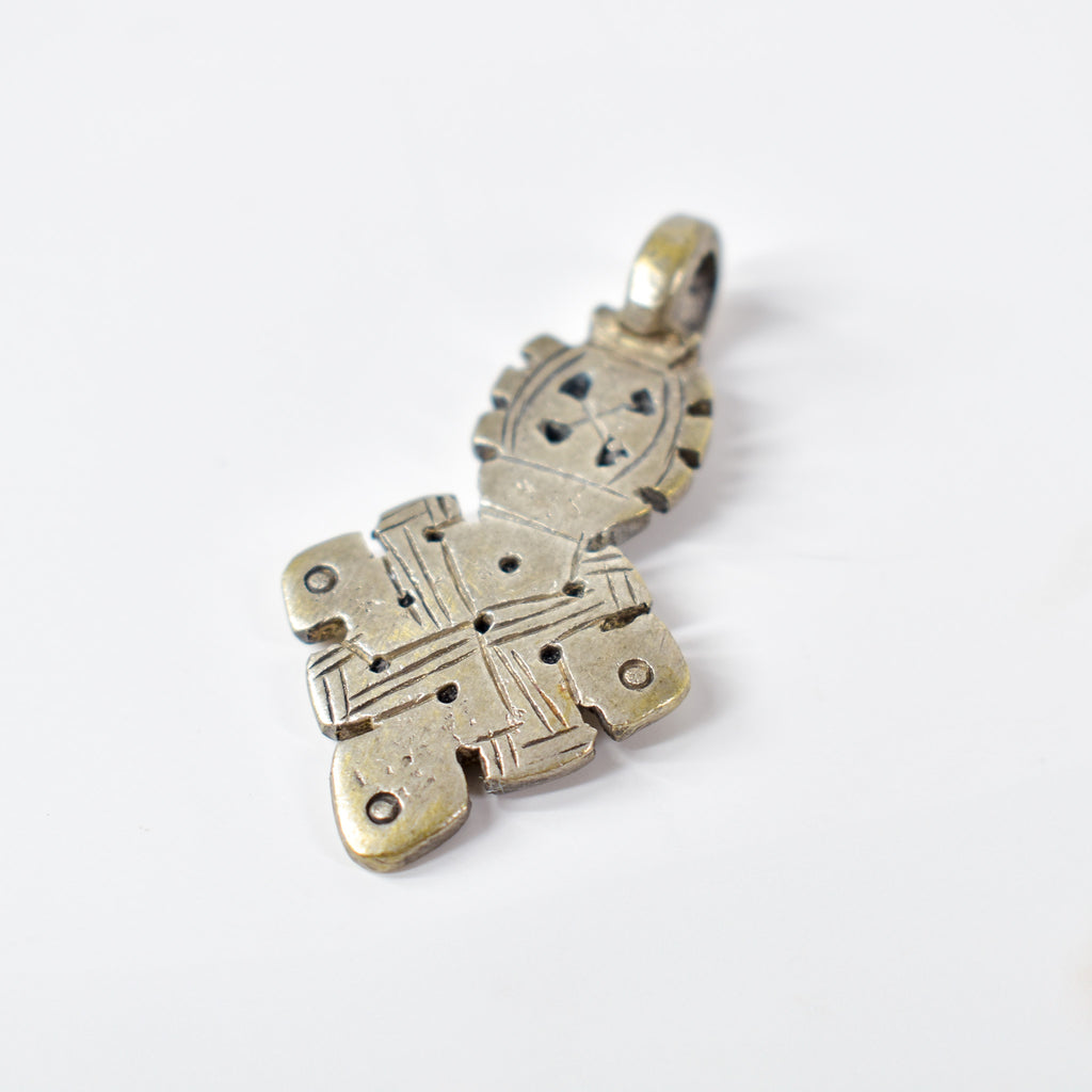 Silver Coptic Cross Pendant Ethiopia