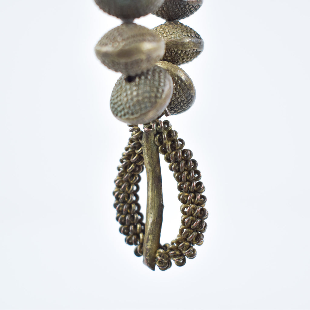 Yoruba Gilded Brass Raised Dot Trade Beads Nigeria