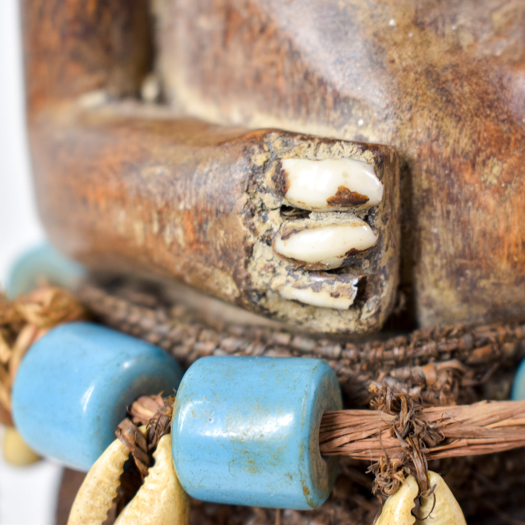 Songye Double Head Nkishi Power Fetish Figure on Custom Base Congo