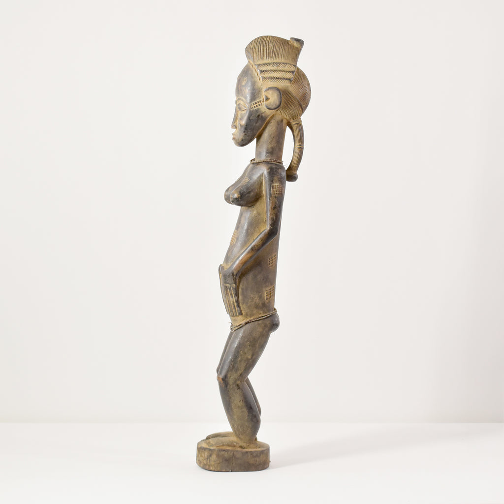 Baule Standing Female Figure Côte d'Ivoire