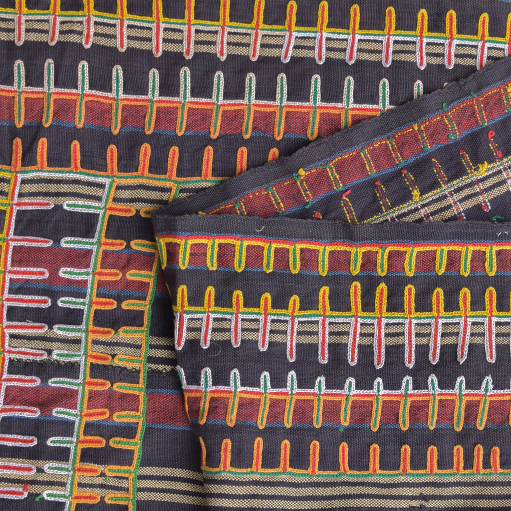 Wodaabe Bororo Indigo Embroidered Textile 37x59 inches