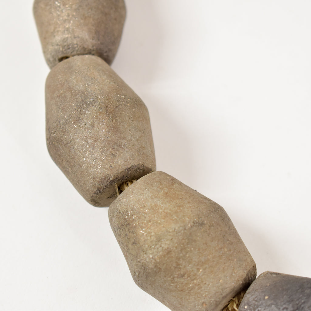 Tiv Spindle Whorl Large Trade Beads Nigeria 32 inch