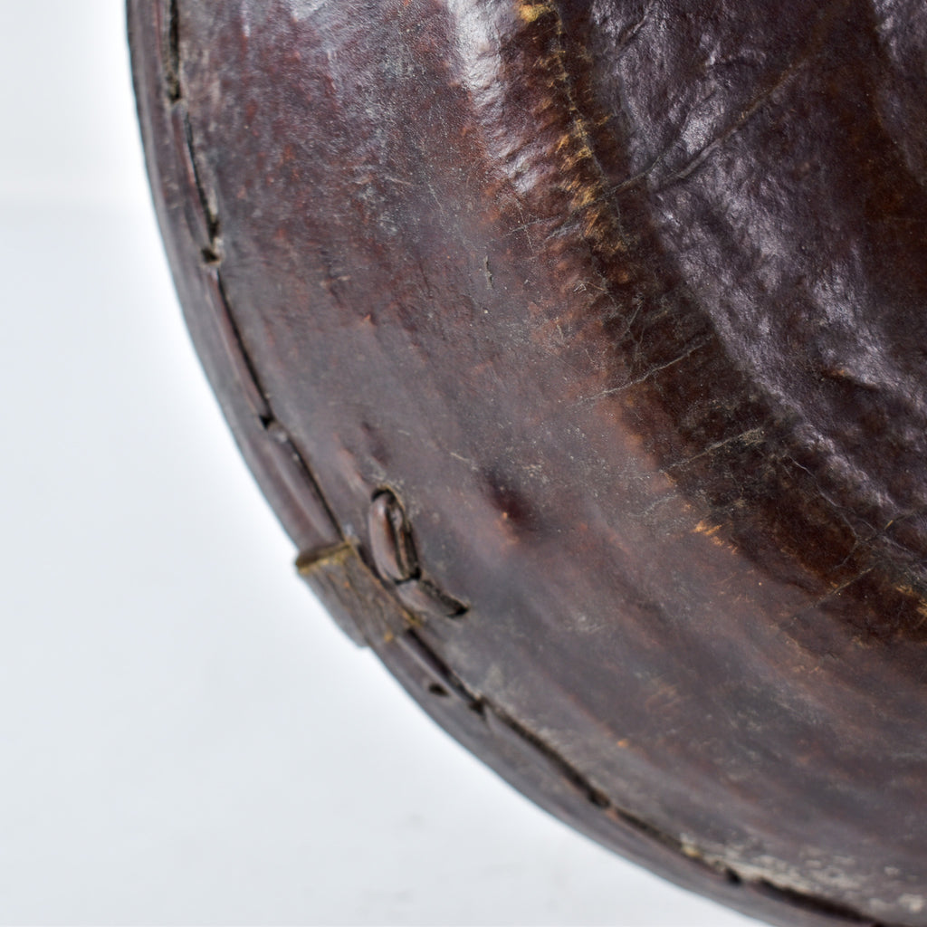 Mesob Lidded Leather Wrapped Bread Basket Ethiopia