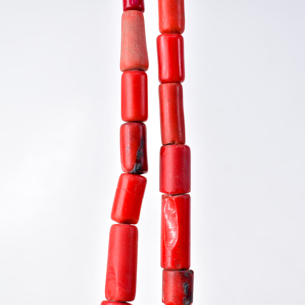 Old Bohemian Glass Red Trade Beads