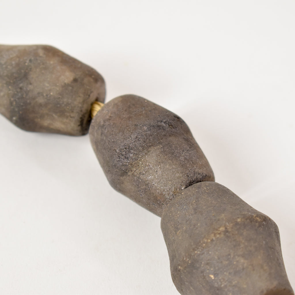 Tiv Spindle Whorl Large Trade Beads Nigeria 32 inch