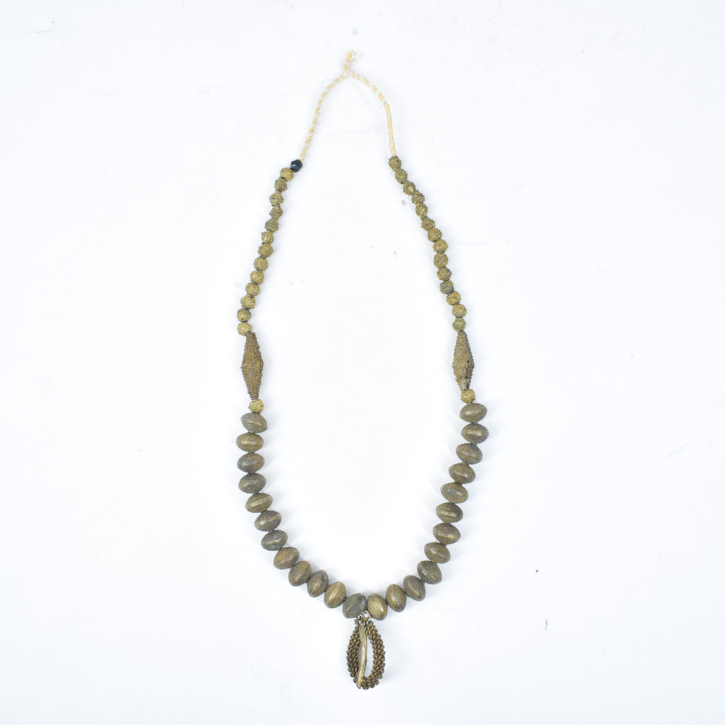 Yoruba Gilded Brass Raised Dot Trade Beads Nigeria