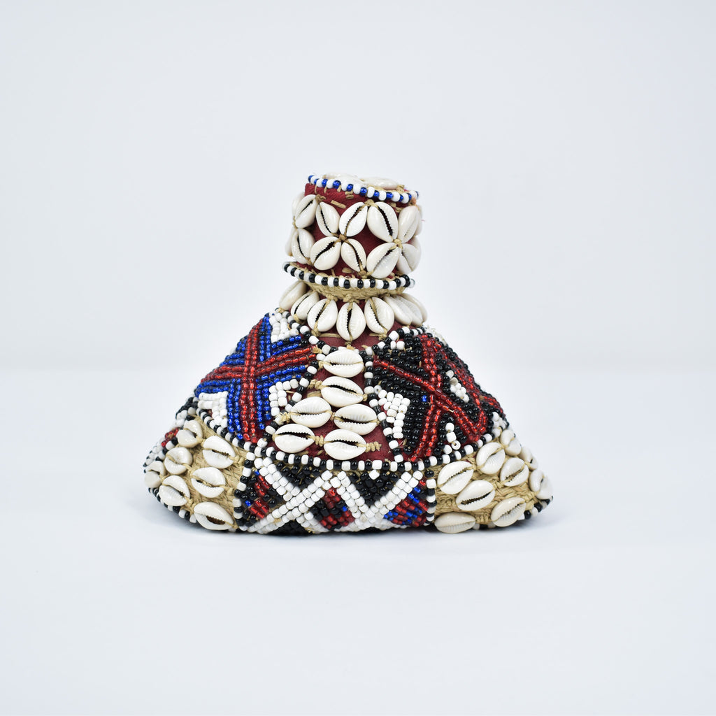 Kuba Beaded Noble's Hat with Cowrie Shells Congo