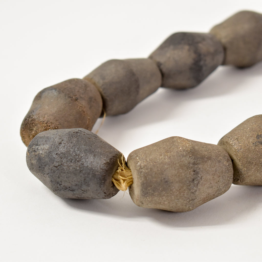 Tiv Spindle Whorl Large Trade Beads Nigeria 32 inch