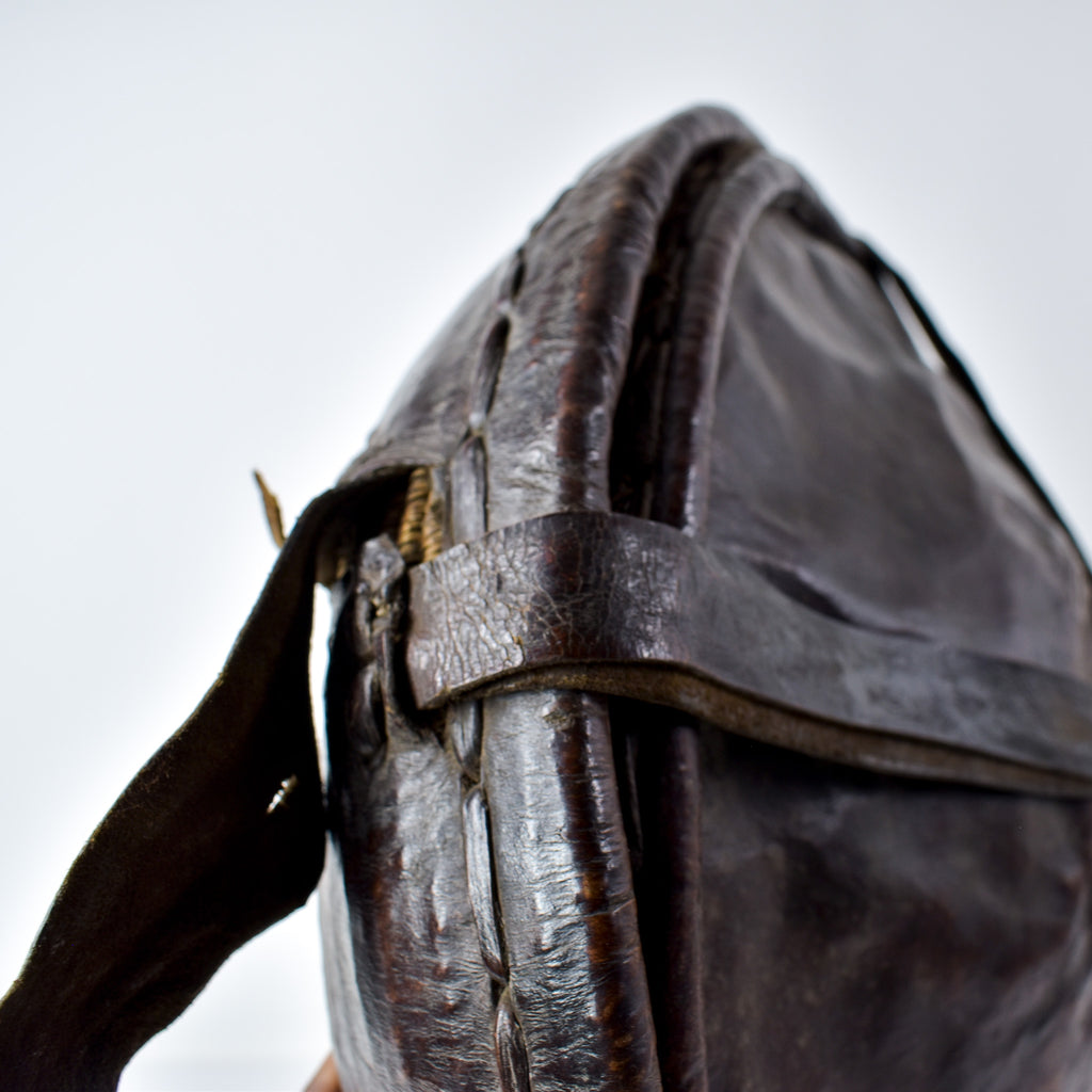 Mesob Lidded Leather Wrapped Bread Basket Ethiopia