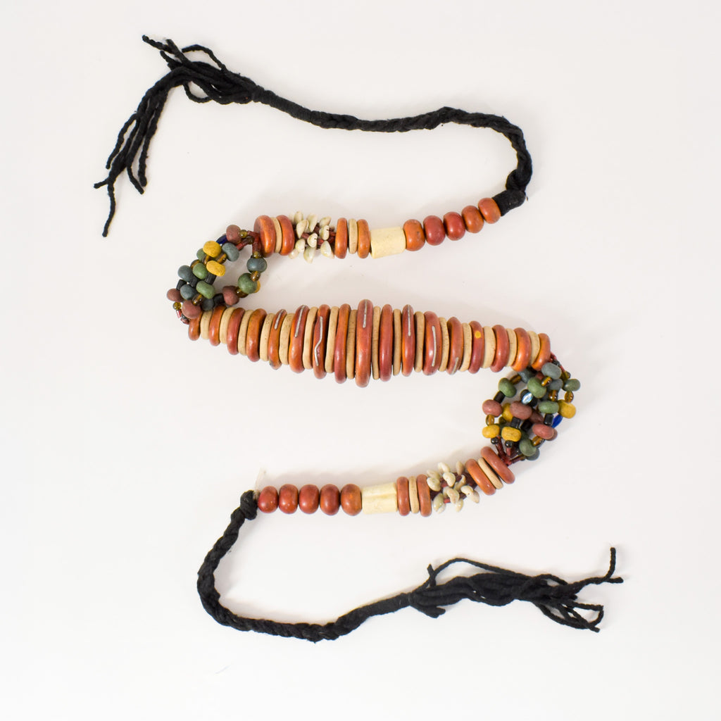 Berber Decorative Orange Beads Morocco 65 Inch