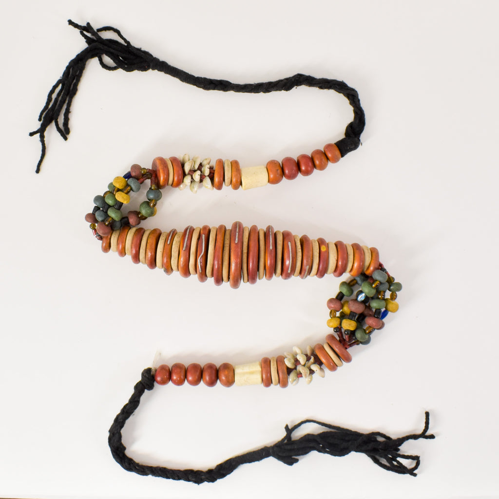 Berber Decorative Orange Beads Morocco 65 Inch