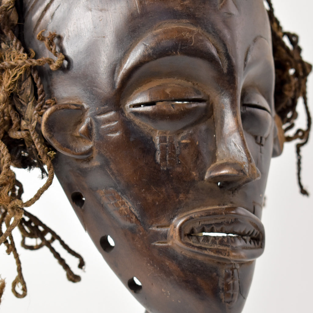 Chokwe Mask Mwana Pwo with Headdress Congo