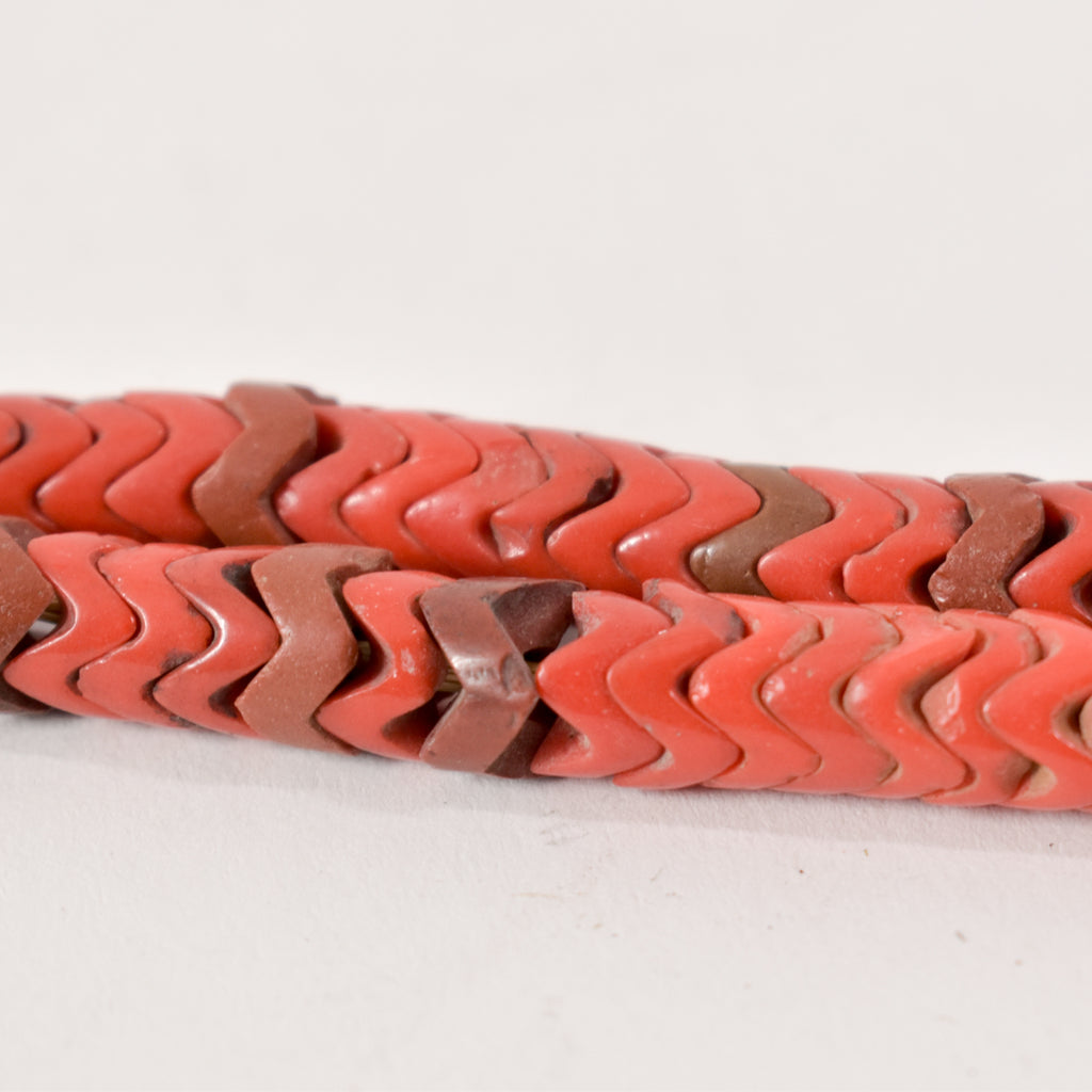 Red Interlocking Snake Trade Beads Bohemian