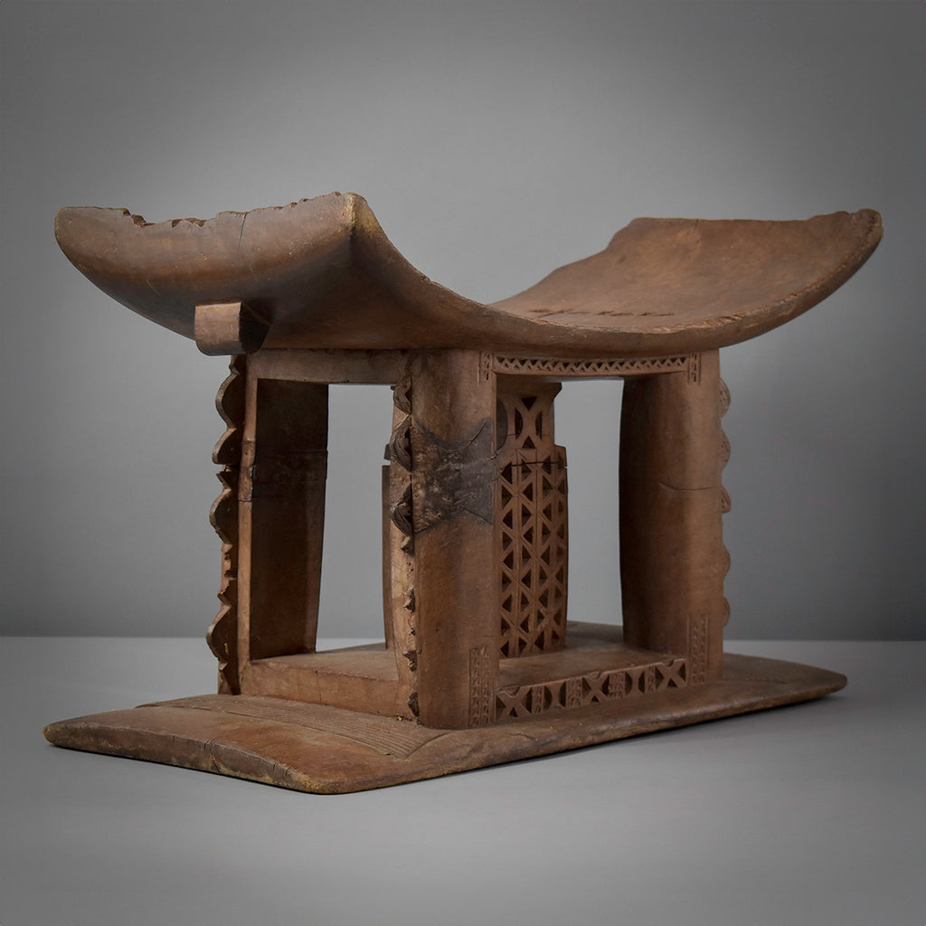 Asante Dwa Wood Stool Throne Ghana