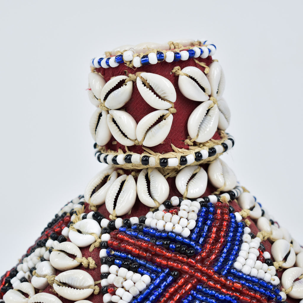 Kuba Beaded Noble's Hat with Cowrie Shells Congo