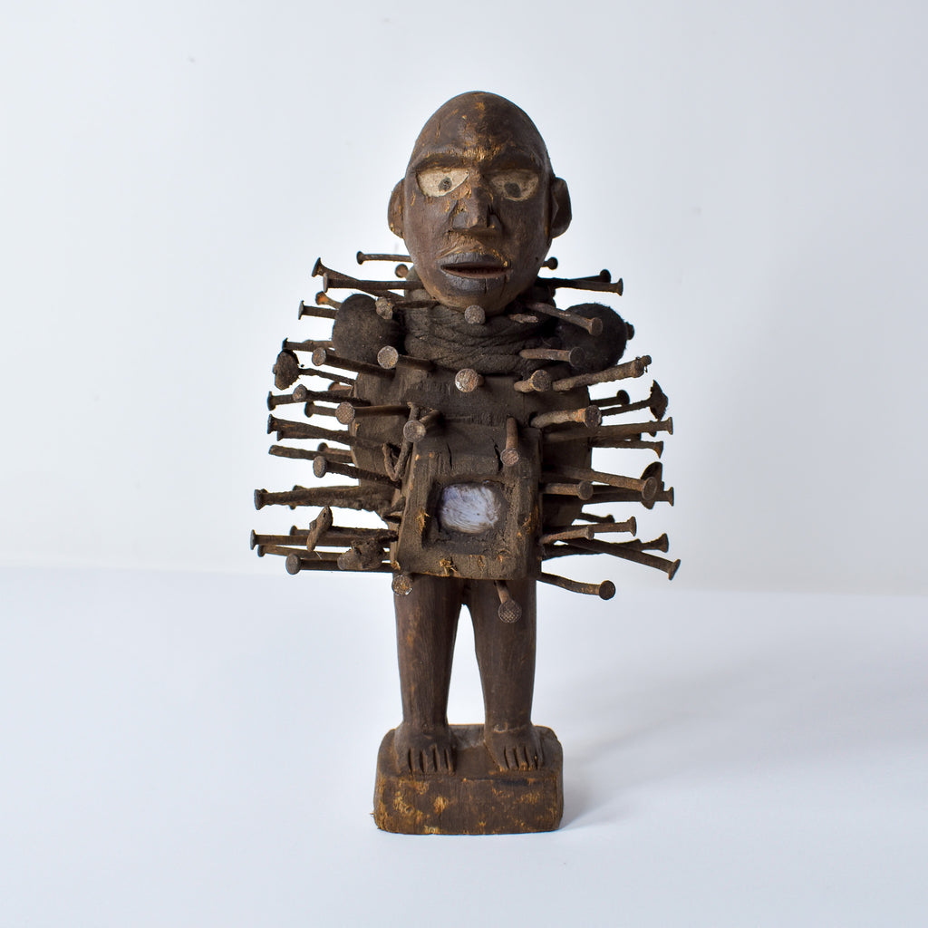 Bakongo Nkisi Power Nail Fetish Figure Congo