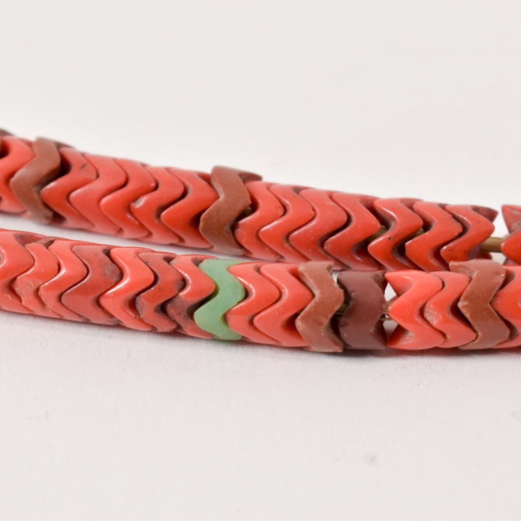 Red Interlocking Snake Trade Beads Bohemian