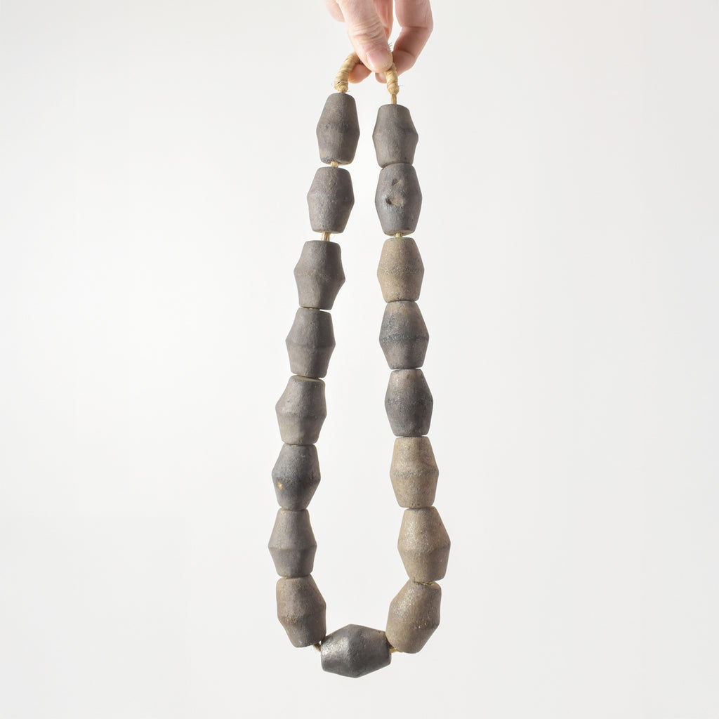 Tiv Spindle Whorl Large Trade Beads Nigeria 32 inch