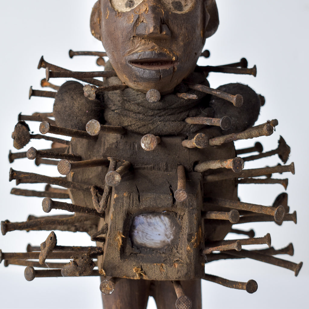 Bakongo Nkisi Power Nail Fetish Figure Congo
