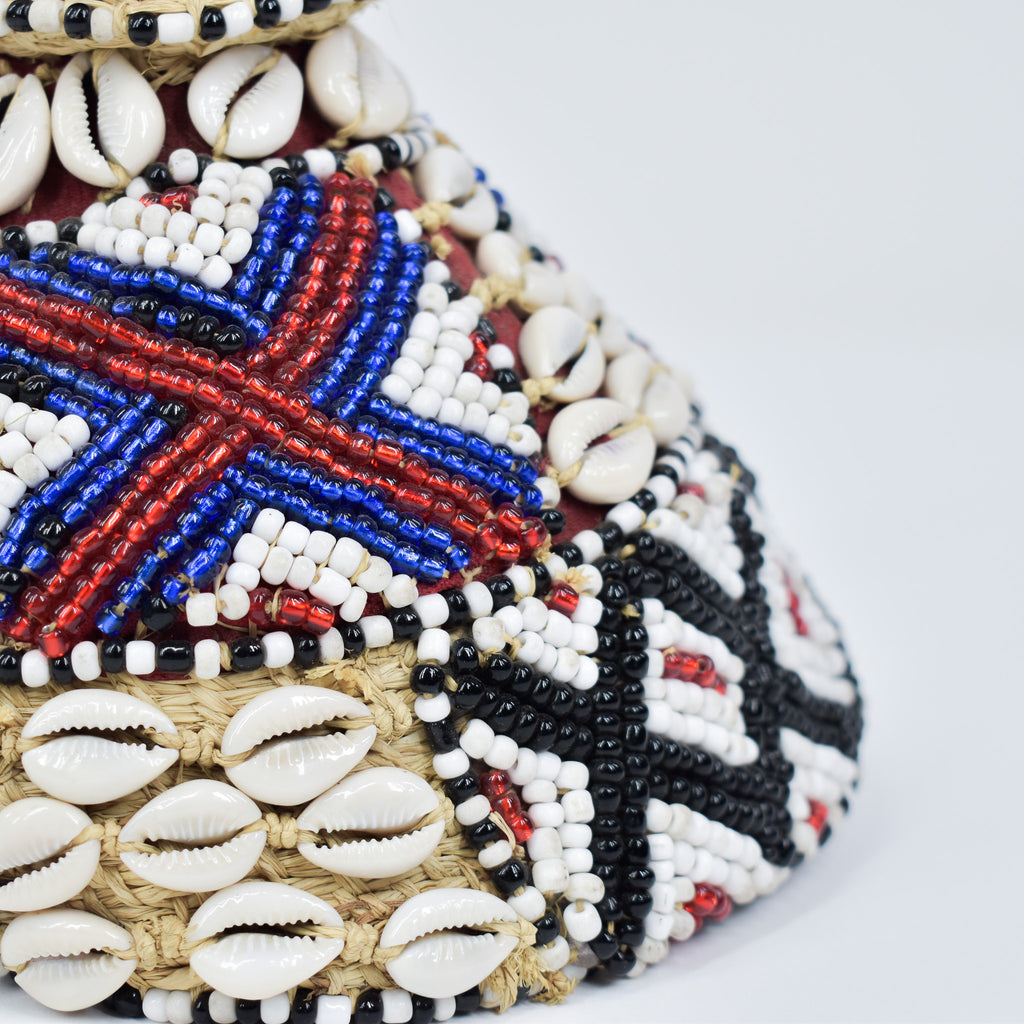 Kuba Beaded Noble's Hat with Cowrie Shells Congo