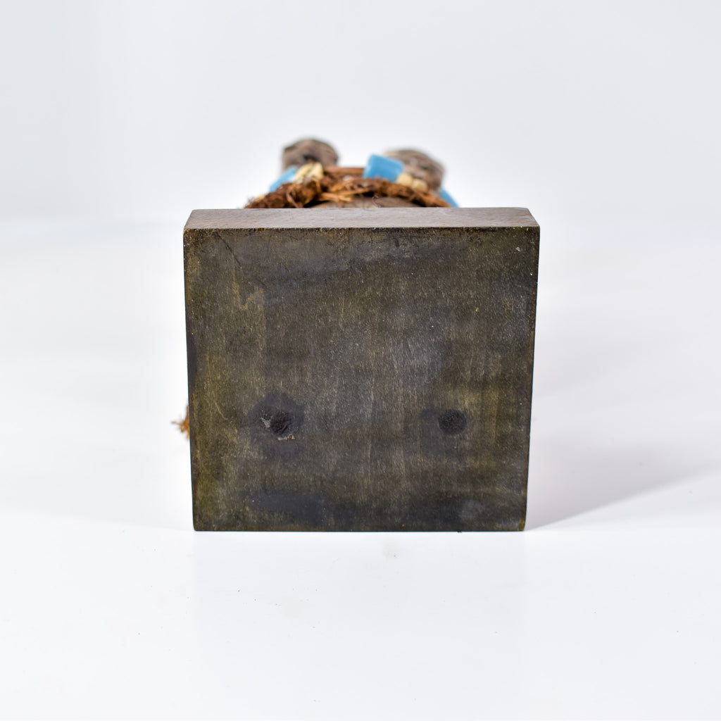 Songye Double Head Nkishi Power Fetish Figure on Custom Base Congo