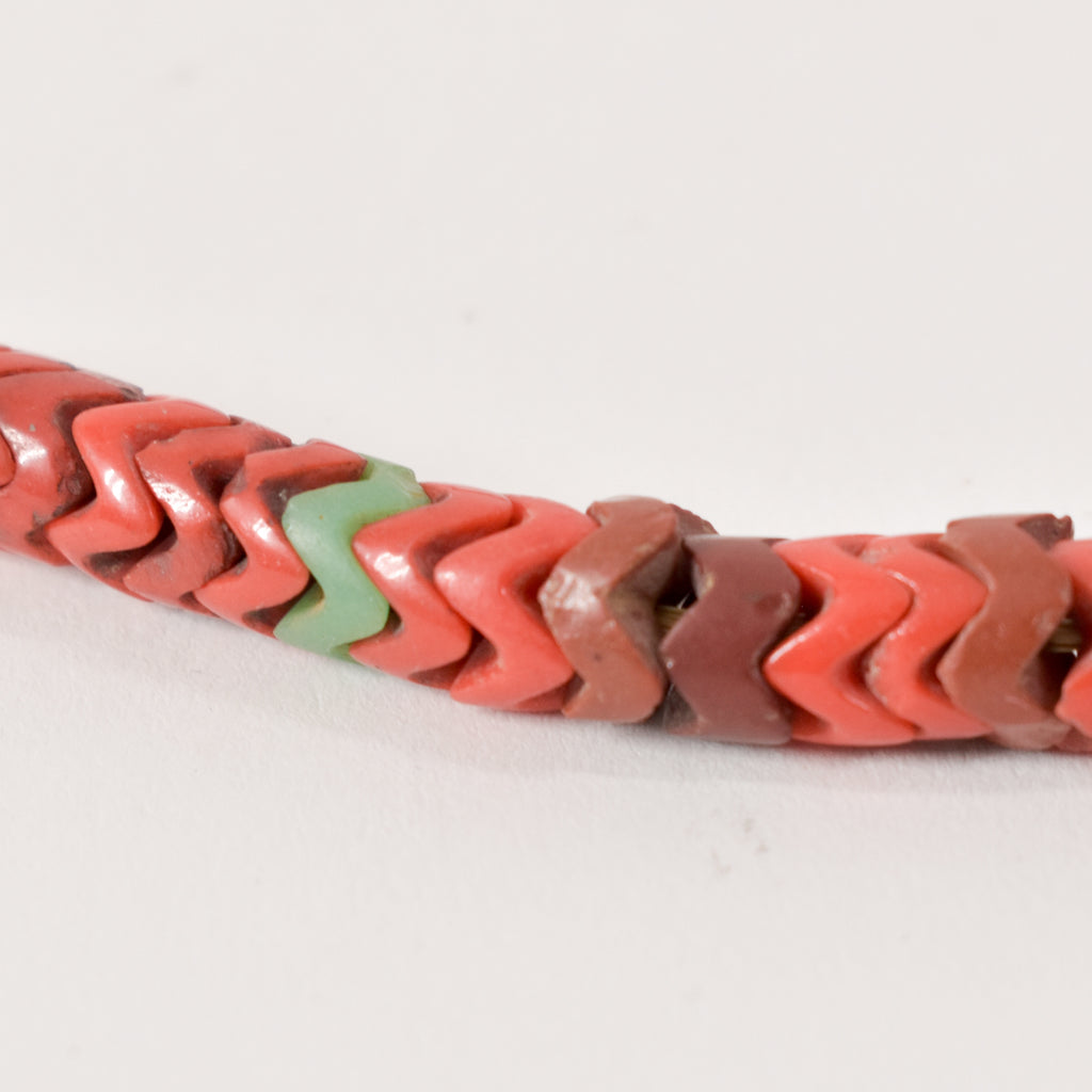 Red Interlocking Snake Trade Beads Bohemian