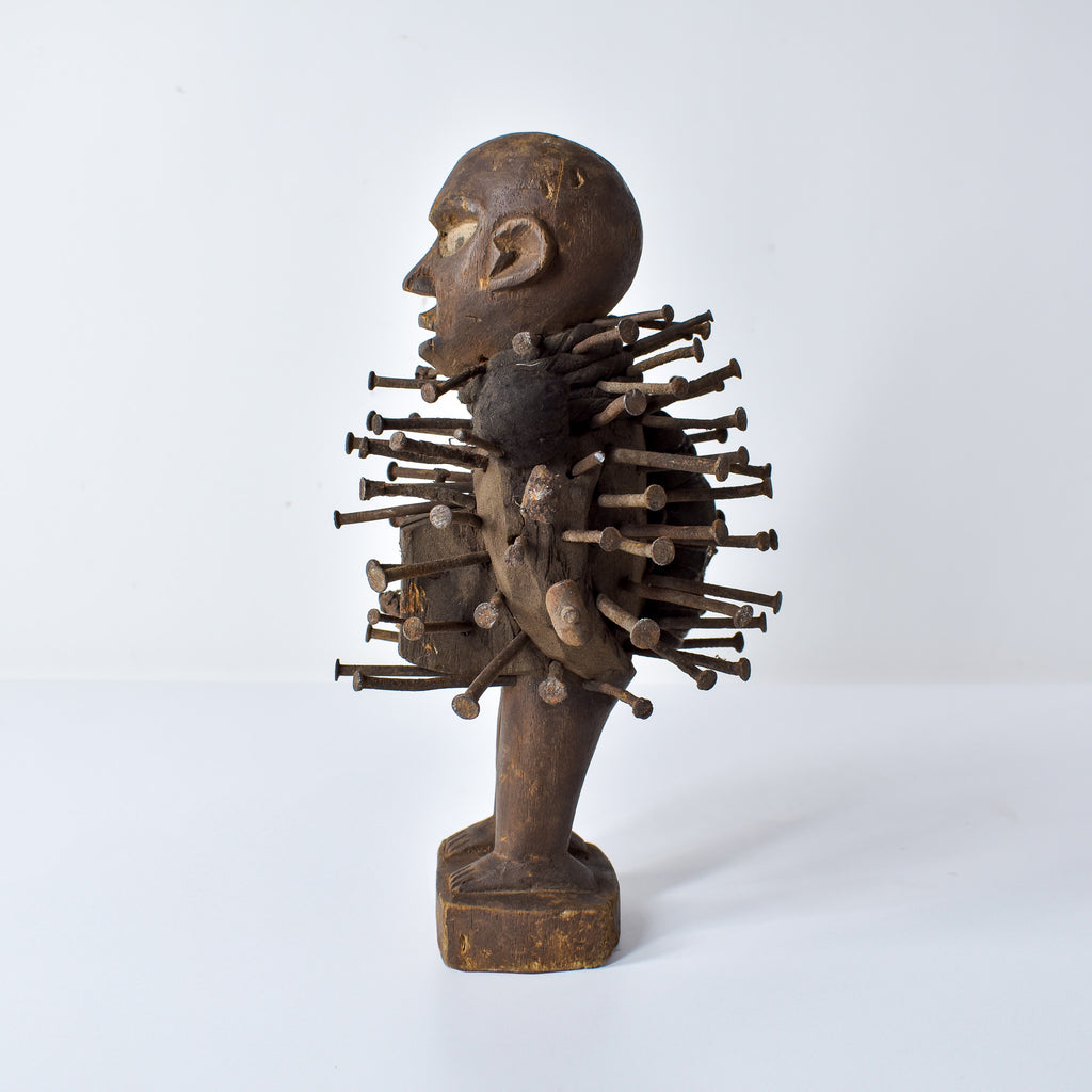 Bakongo Nkisi Power Nail Fetish Figure Congo