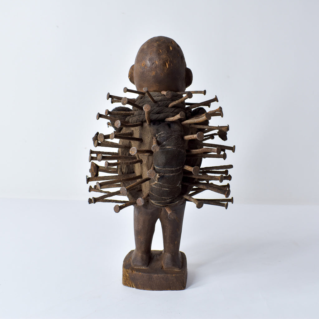 Bakongo Nkisi Power Nail Fetish Figure Congo