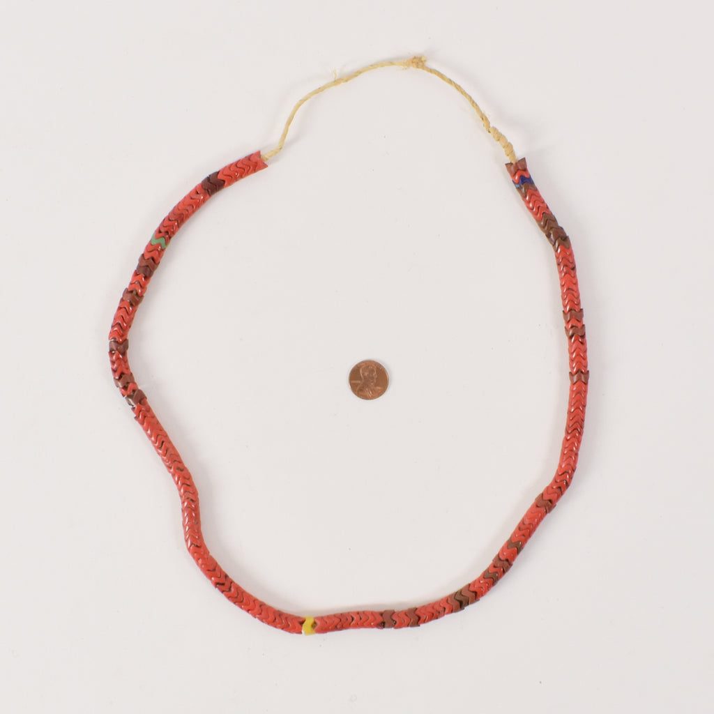 Red Interlocking Snake Trade Beads Bohemian