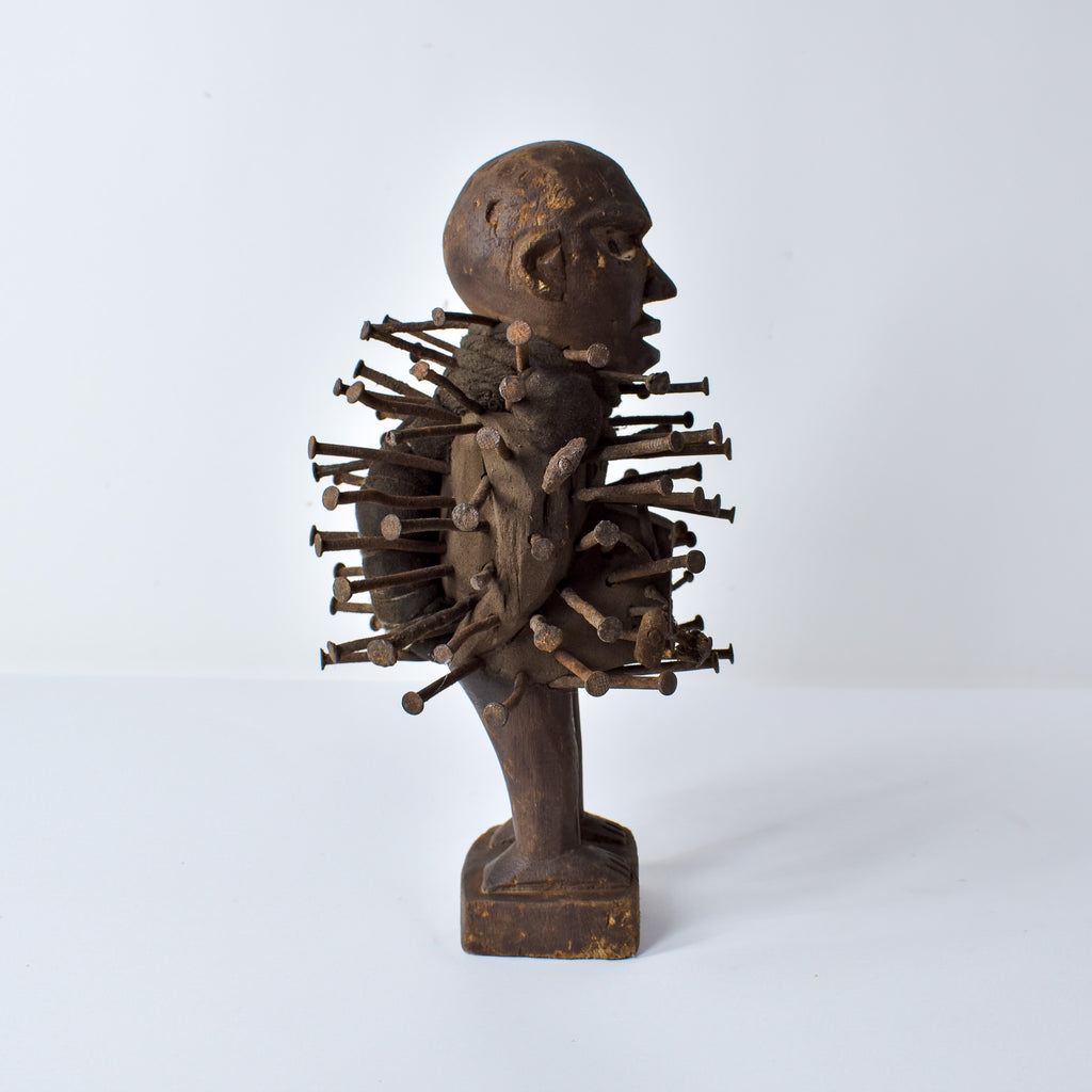 Bakongo Nkisi Power Nail Fetish Figure Congo