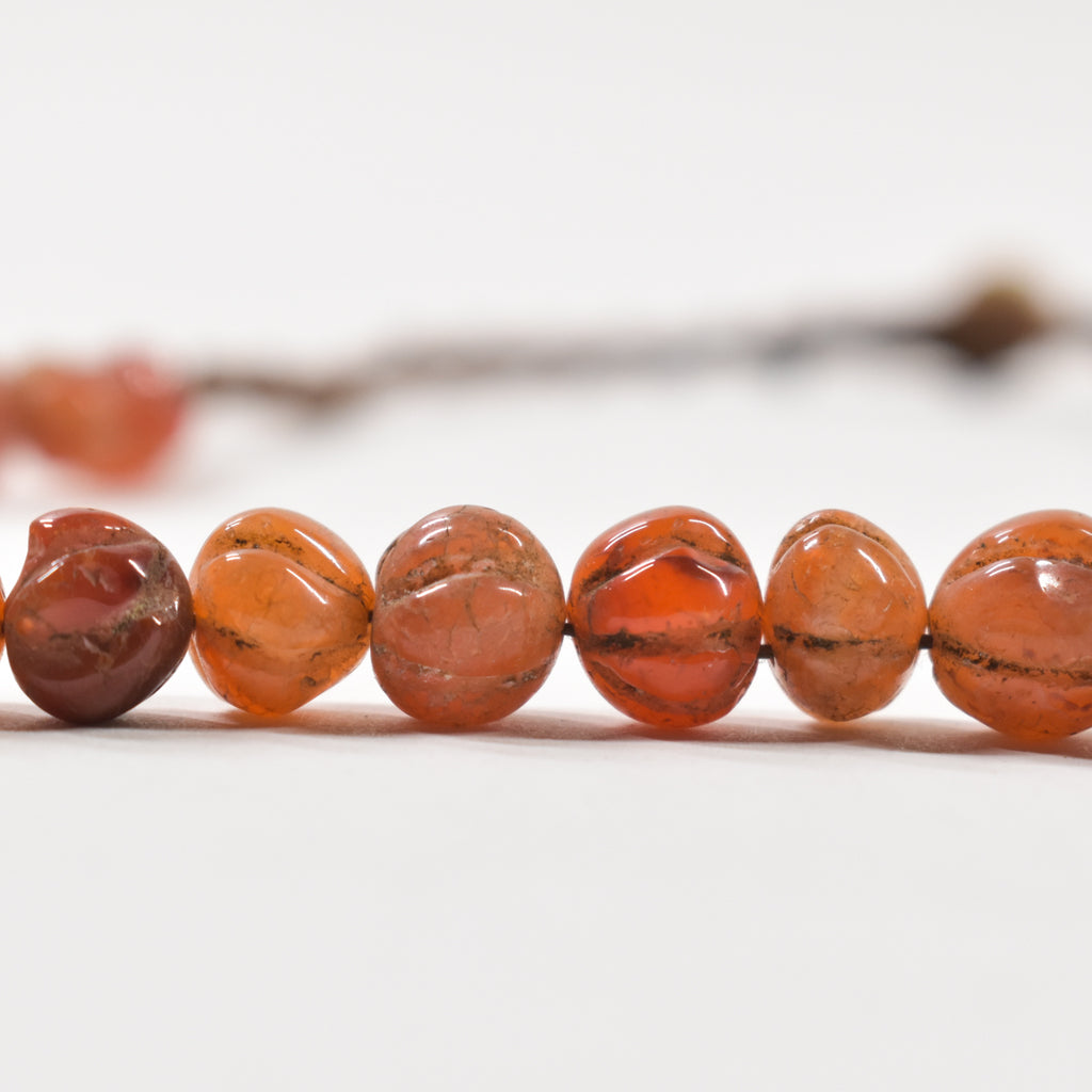 Polished Carnelian Stone Necklace Tanzania