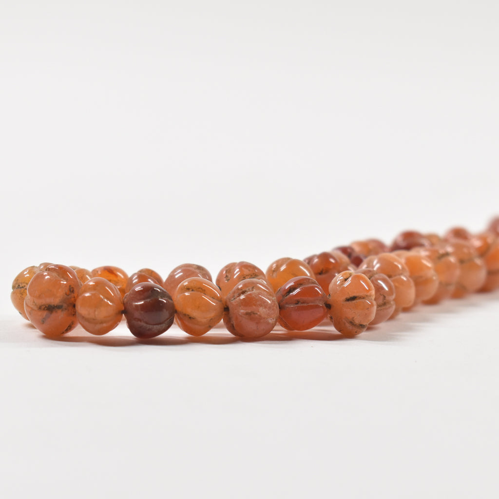 Polished Carnelian Stone Necklace Tanzania