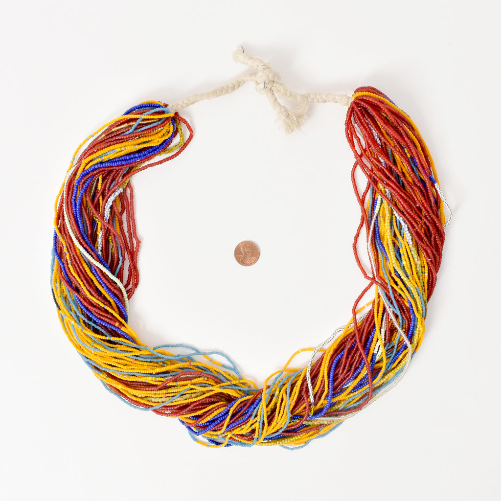 Baule Tamba Multicolor Seed Bead Necklace Sidley Collection