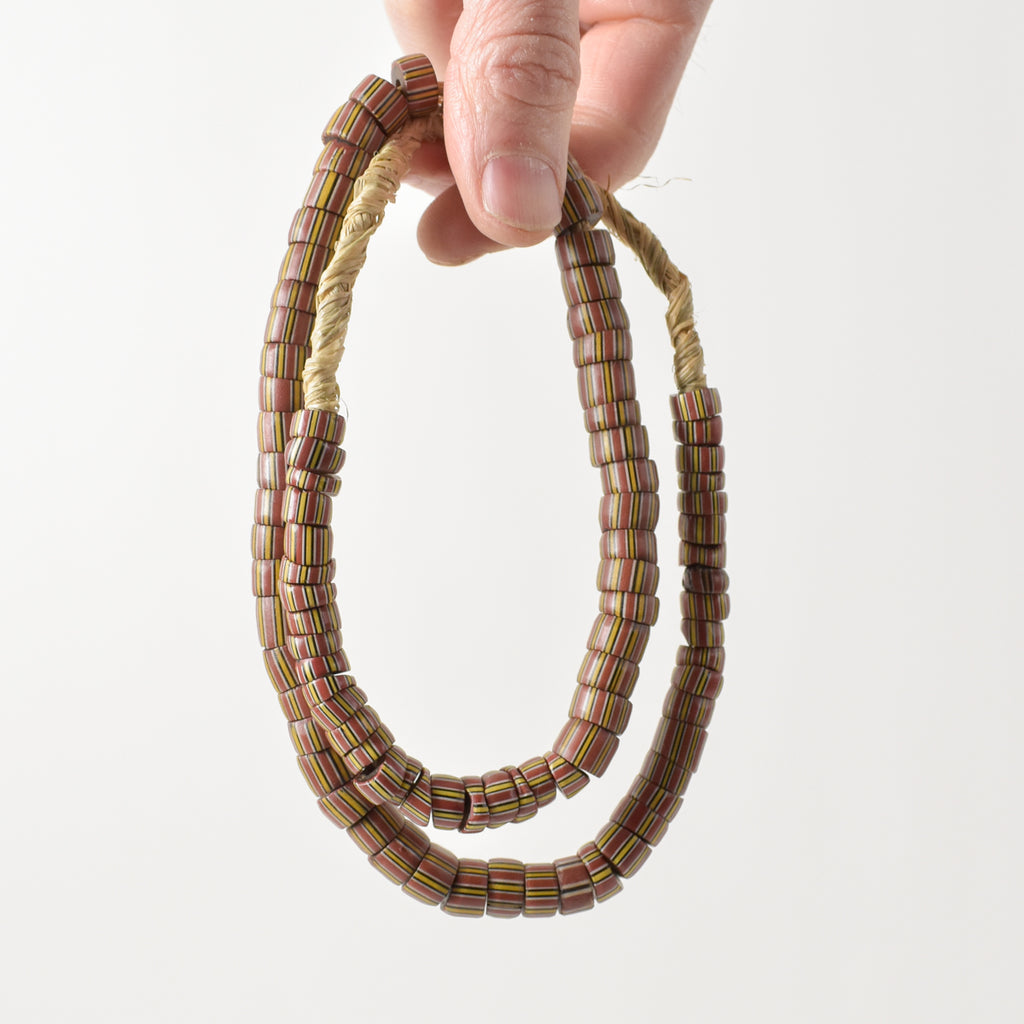 Striped Greenhearts Matched Venetian Trade Beads