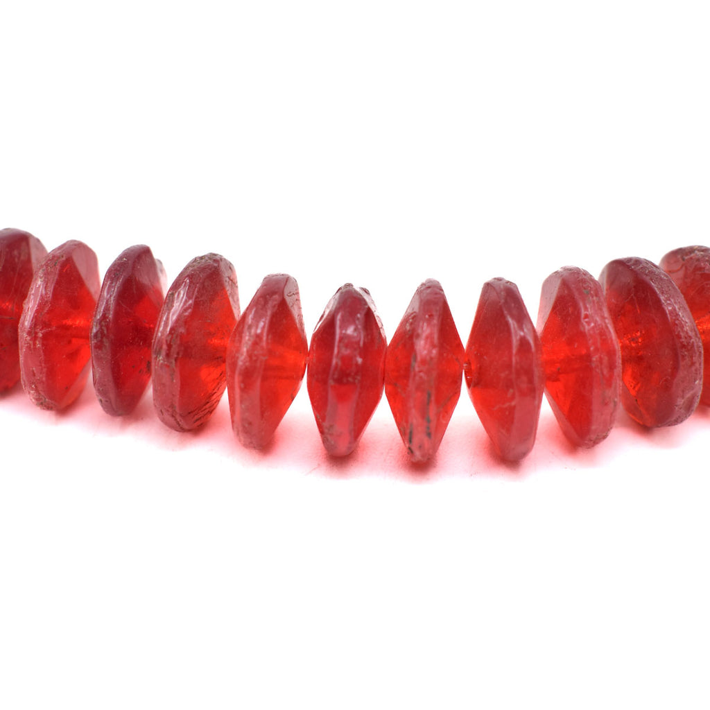 Red Bohemian Vaseline Trade Beads